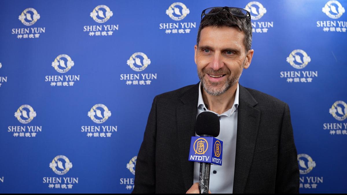 Sylvain Martino enjoyed Shen Yun at the Zénith in Strasbourg, France, on Jan. 20, 2025. (NTD)