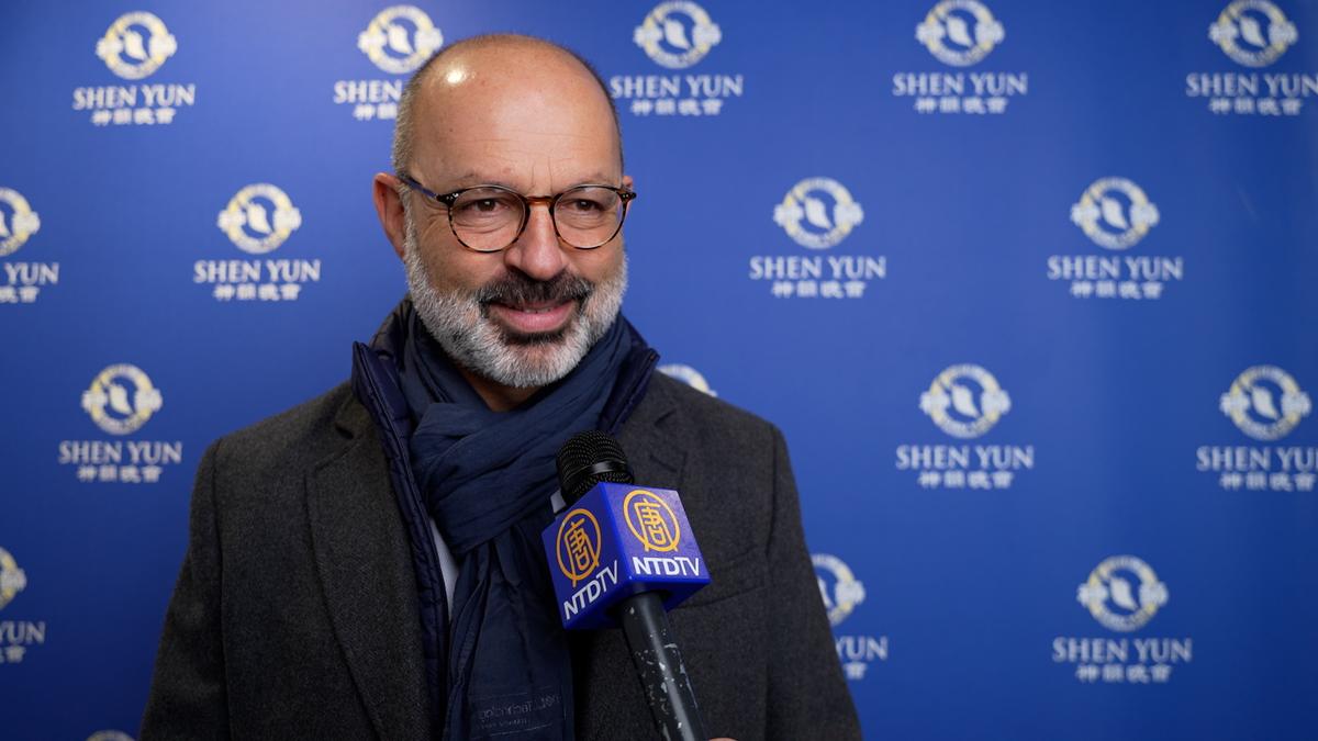 Olivier Flamant enjoyed Shen Yun at the Arkéa Arena in Bordeaux, France, on Jan. 25, 2025. (NTD)