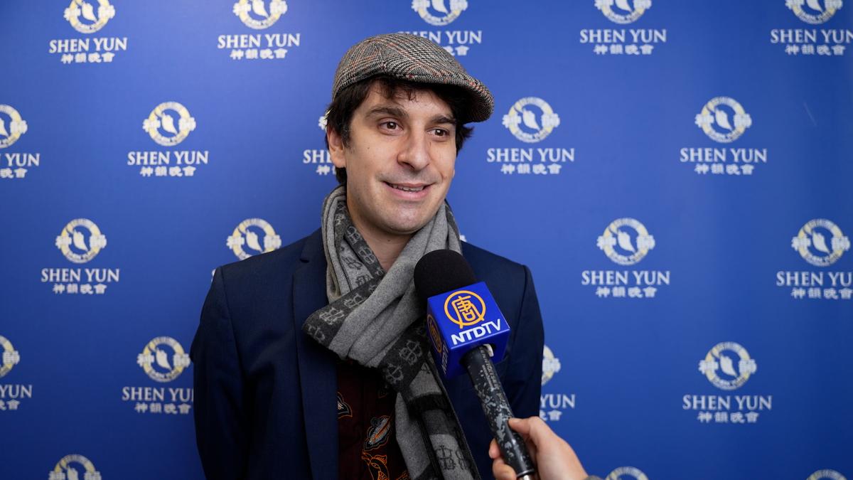 Léo-Paul Vaurs enjoyed Shen Yun at the Arkéa Arena in Bordeaux, France, on Jan. 25, 2025. (NTD)