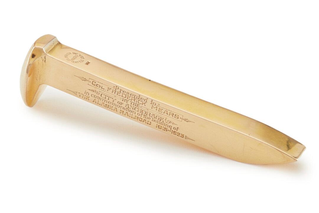 Golden Spike That Completed Alaska Railroad Is Up for Auction