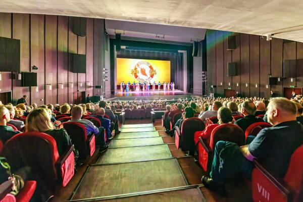 The audience inside the Grand Theater in Łódź, Poland, on Jan. 17, 2025. (Xie Mu/The Epoch Times)