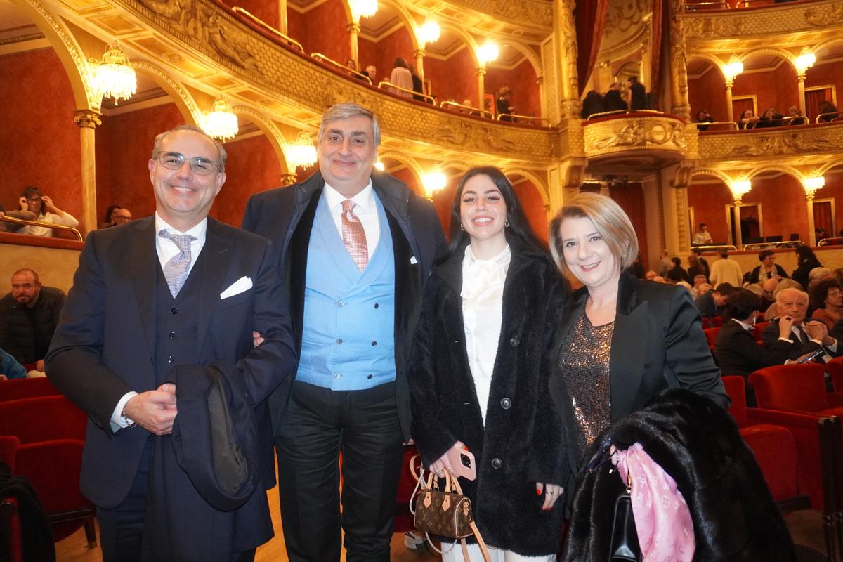 Entrepreneur Stefano Ruvolo (L) attended Shen Yun’s performance with friends and family on Feb. 3, 2025. (Mary Man/The Epoch Times)