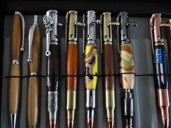 Bullock likes giving away his handcrafted pens as gifts. (Randy Tatano)