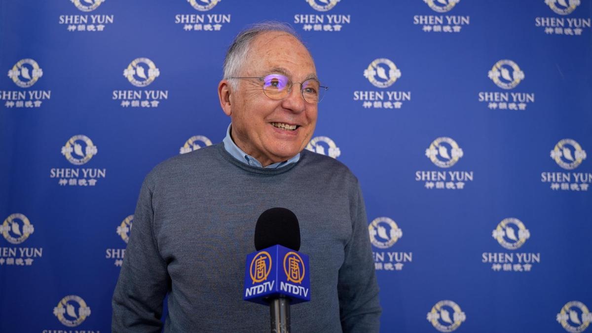 Claude Fely enjoyed the Shen Yun Performing Arts performance in Dijon, France, on the afternoon of Feb. 4, 2025. (NTD)