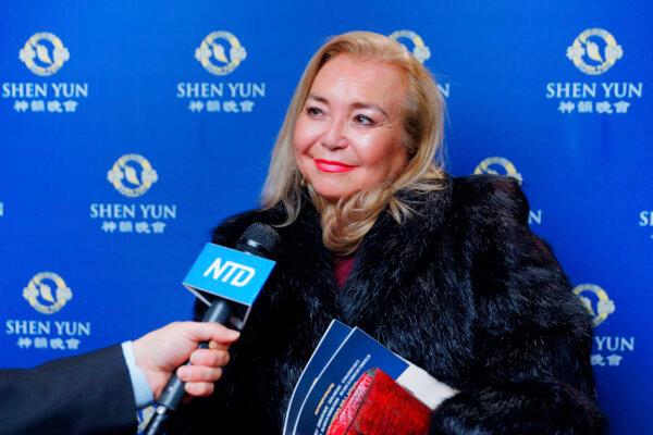 Jeanette Badrán Blanco at the Shen Yun Performing Arts performance at Lienzo Norte on Feb. 26, 2025. (NTD)