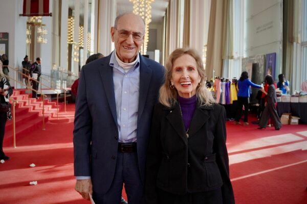 Connie Morella and Bob Simi enjoyed Shen Yun Performing Arts at The Kennedy Center Opera House in Washington, D.C., on March 1, 2025. (Terri Wu/The Epoch Times)