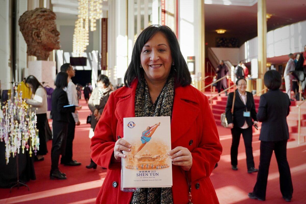 Bianca Gracia enjoyed Shen Yun Performing Arts at The Kennedy Center Opera House in Washington, on March 2, 2025. (Terri Wu/The Epoch Times)
