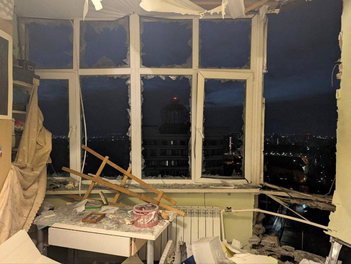 An apartment damaged by recent Ukraine's drone attack, according to local authorities, in the course of Russia-Ukraine conflict, in Ramenskoye in the Moscow region Mar. 11, 2025. (Governor of Moscow region Andrei Vorobyov via Telegram/Handout via Reuters)