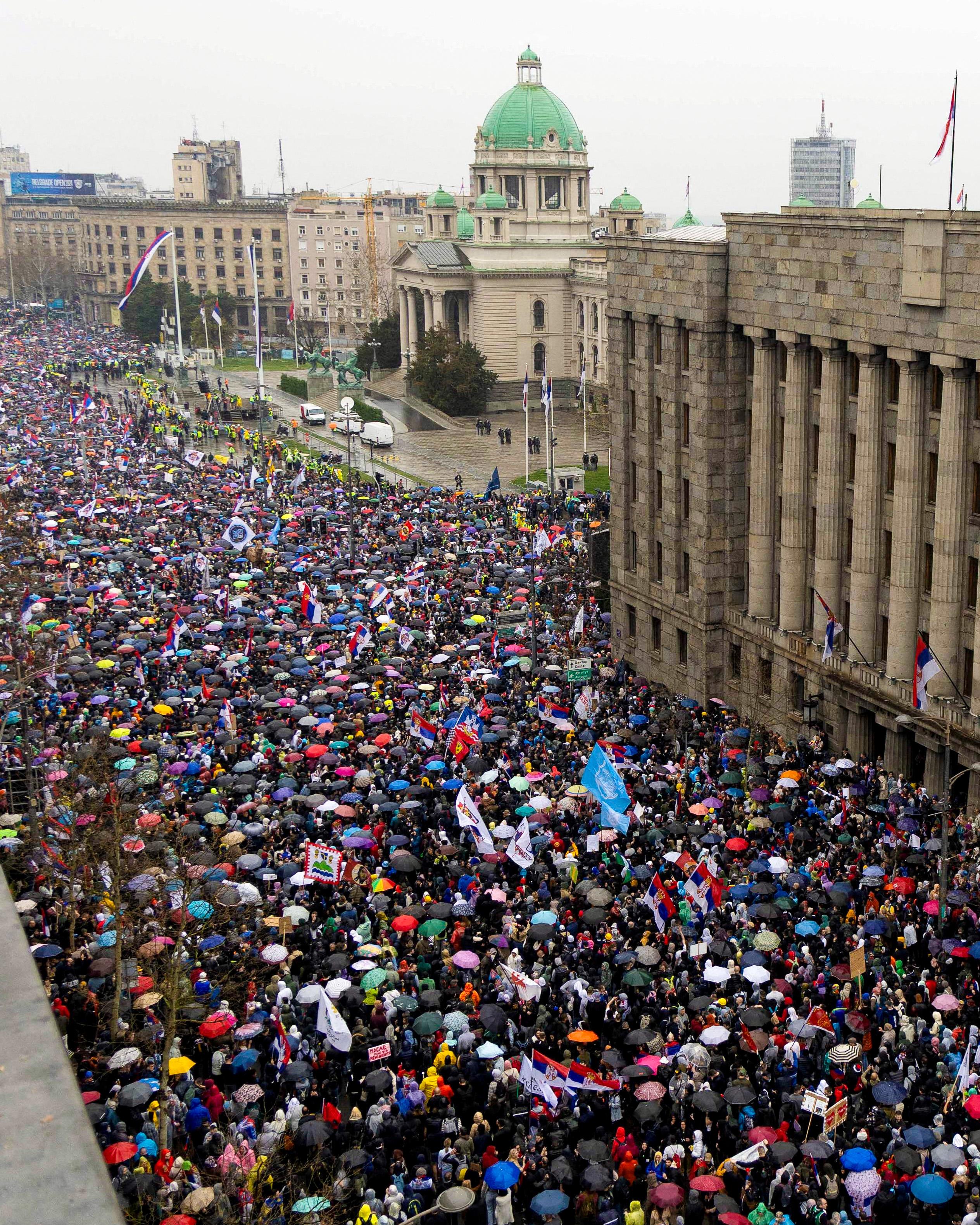 Day in Photos: Protests in Serbia, Missouri Tornado Aftermath, and Counting Monkeys in Sri Lanka