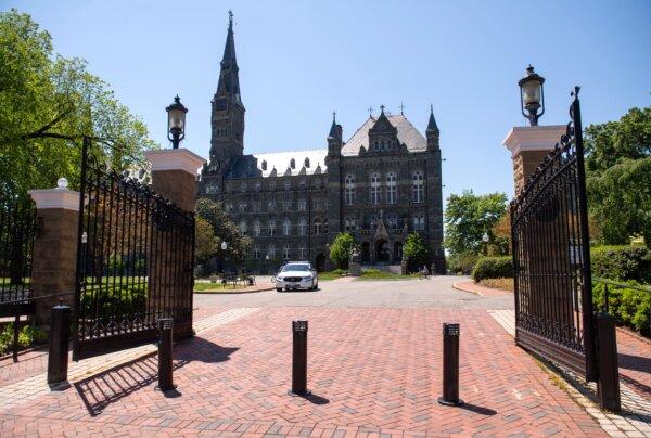 The campus of Georgetown University in Washington on May 7, 2020. (Saul Loeb/AFP via Getty Images)