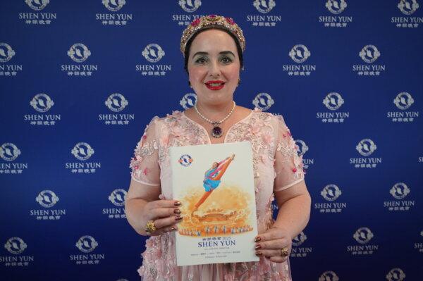 Inessa Mcintyre, business owner, at Shen Yun in Gold Coast, Australia, on March 16, 2025. (NTD)