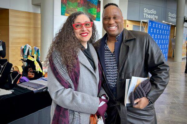Dwight Cockburn, a Peel School District vice principal, and his wife, Tina Muscedere, watched Shen Yun at the Living Arts Centre on March 22, 2025. (Xinxin Teng/The Epoch Times)
