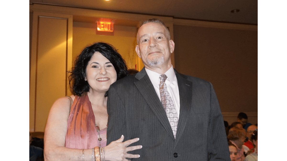 Mike and Rachel McArdle attended Shen Yun Performing Arts at the Hanover Theatre in Worcester, Mass., on March 29, 2025. (Nancy Ma/The Epoch Times.)