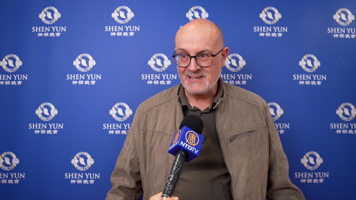 Laurent Koenig enjoyed Shen Yun at the Amphithéâtre 3000 in Lyon, France, on April 26, 2025. (NTD)