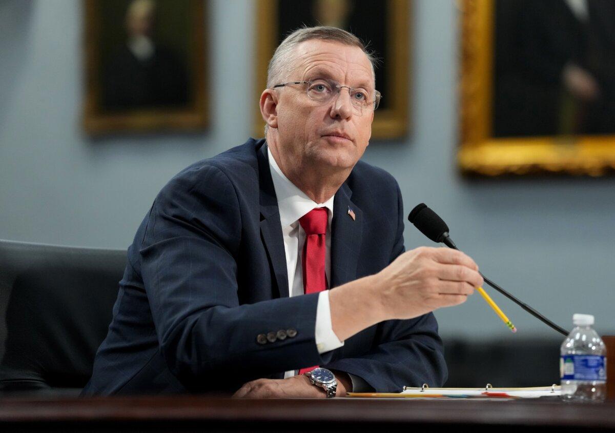 Veterans Affairs Secretary Doug Collins testifies before the House Appropriations Committee Subcommittee on Military Construction, Veterans Affairs, and Related Agencies in the Rayburn House Office Building on May 15, 2025. (Kevin Dietsch/Getty Images)