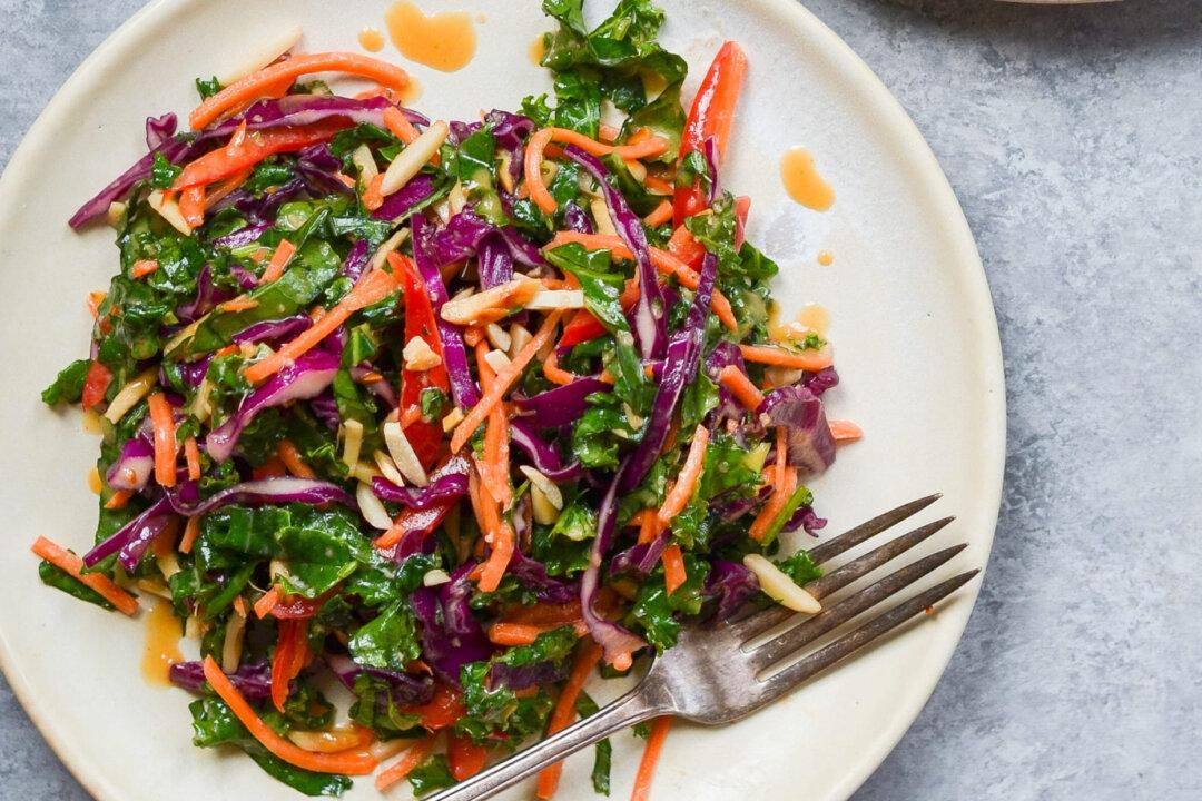 Kale Salad With Ginger Peanut Dressing