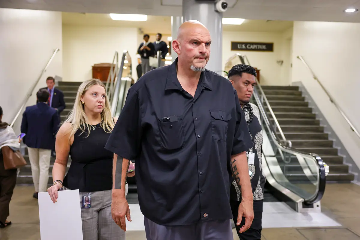 Sen. John Fetterman Hospitalized After Suffering Fall Near His Home thumbnail