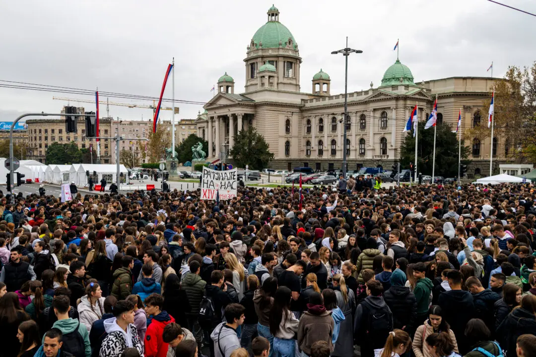 Day in Photos: Rally in Serbia, Explosions in Jakarta, and a Waning Gibbous Moon