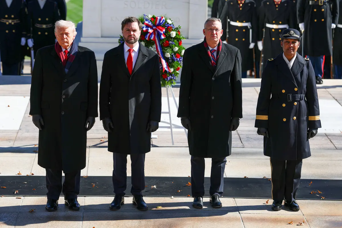 Trump Pays Tribute to Veterans at Arlington National Cemetery thumbnail