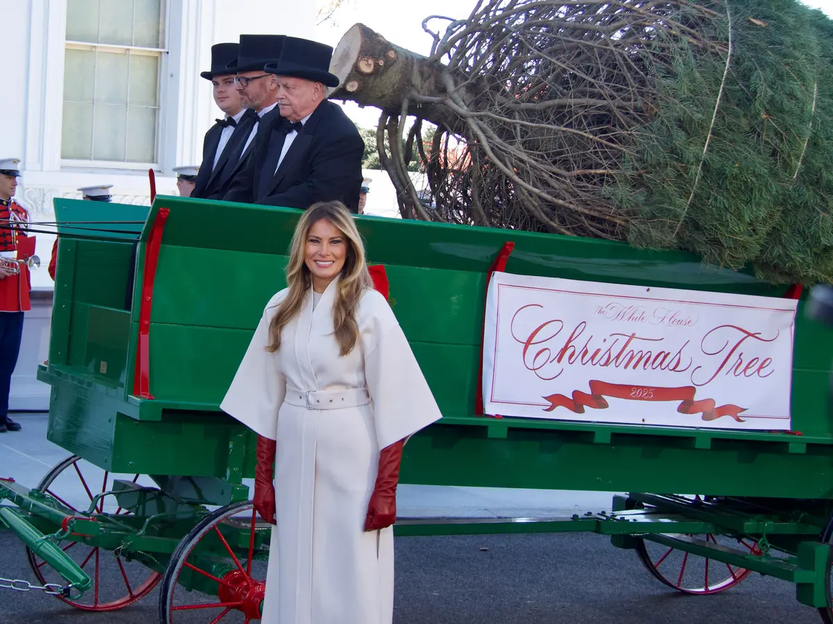 First Lady Receives Official White House Christmas Tree thumbnail