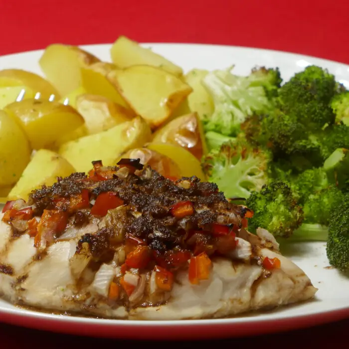 Sheet Pan Snapper Fillet With Broccoli and Potatoes