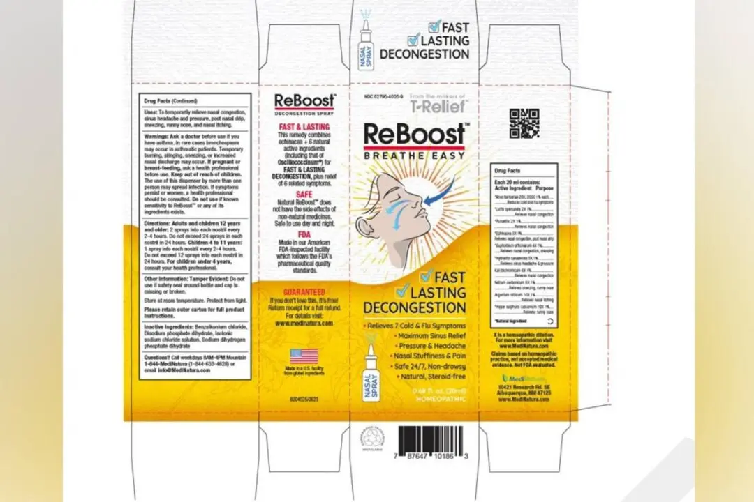 Nasal Spray Recalled Nationwide Due to Microbial Contamination