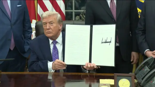 Trump Participates in a Signing Ceremony