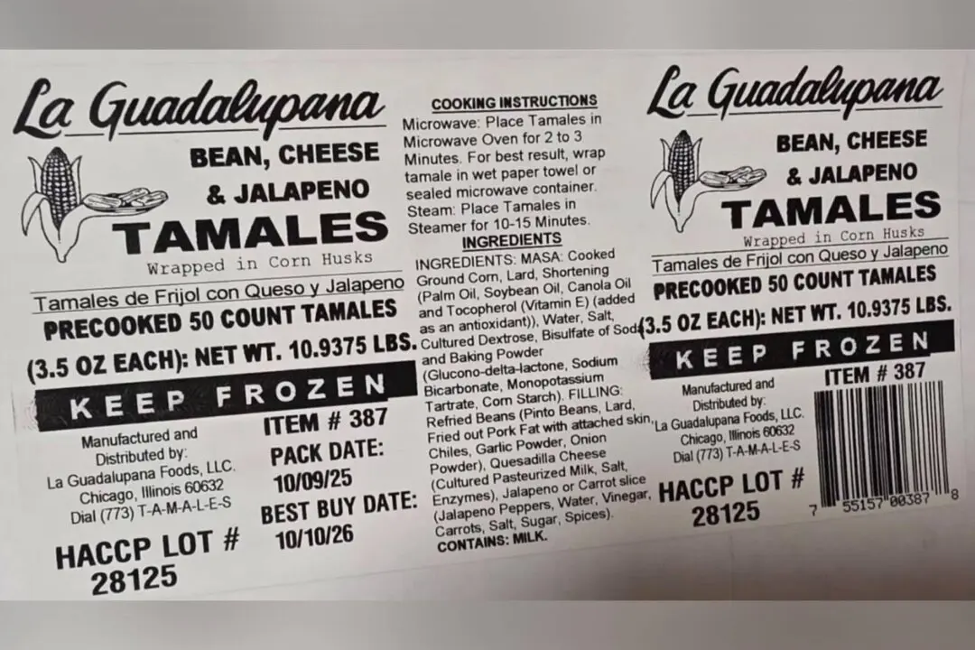 More Than 65,000 Pounds of Food Products Recalled Nationwide