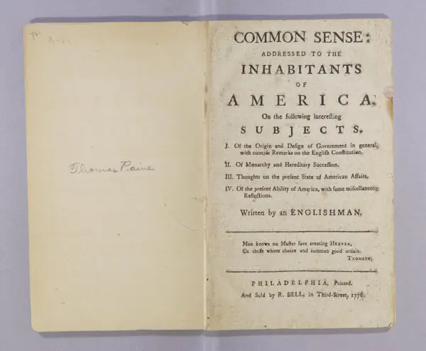 Thomas Paine Transforms a Rebellion Into a Revolution