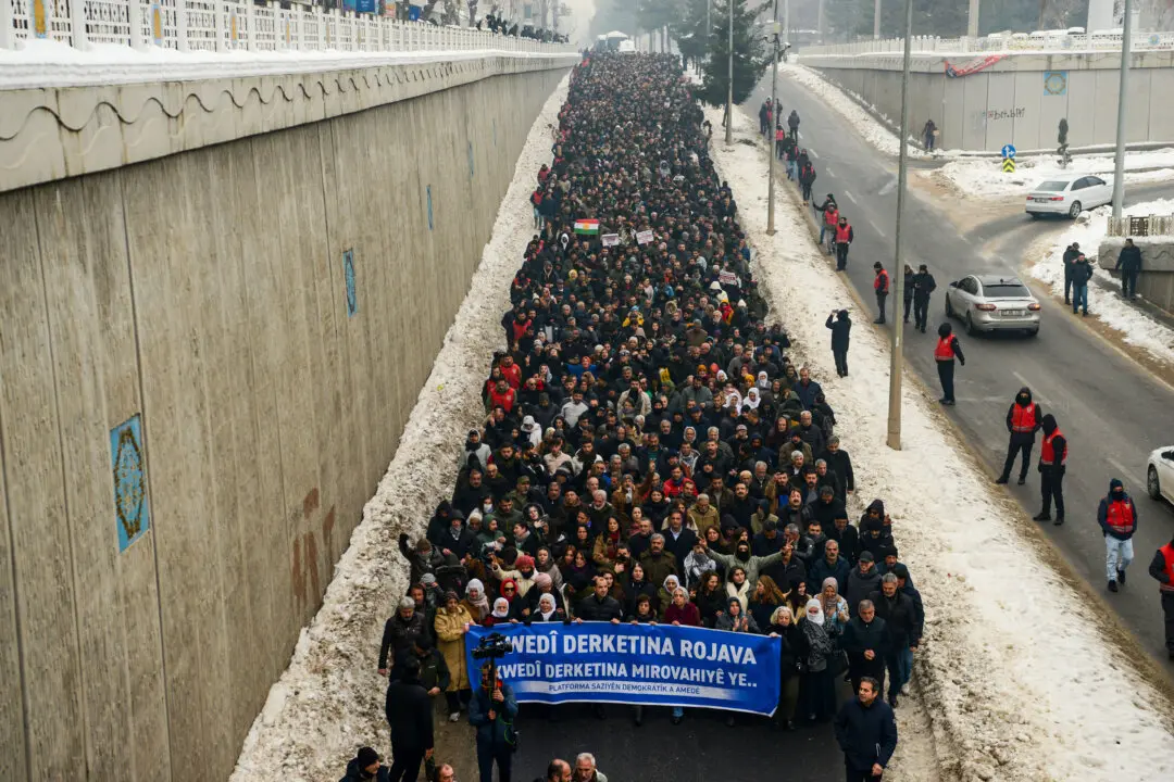 Day in Photos: Kurds Protest in Turkey, France Prepares for Storm, and Counting Animals at UK Zoo