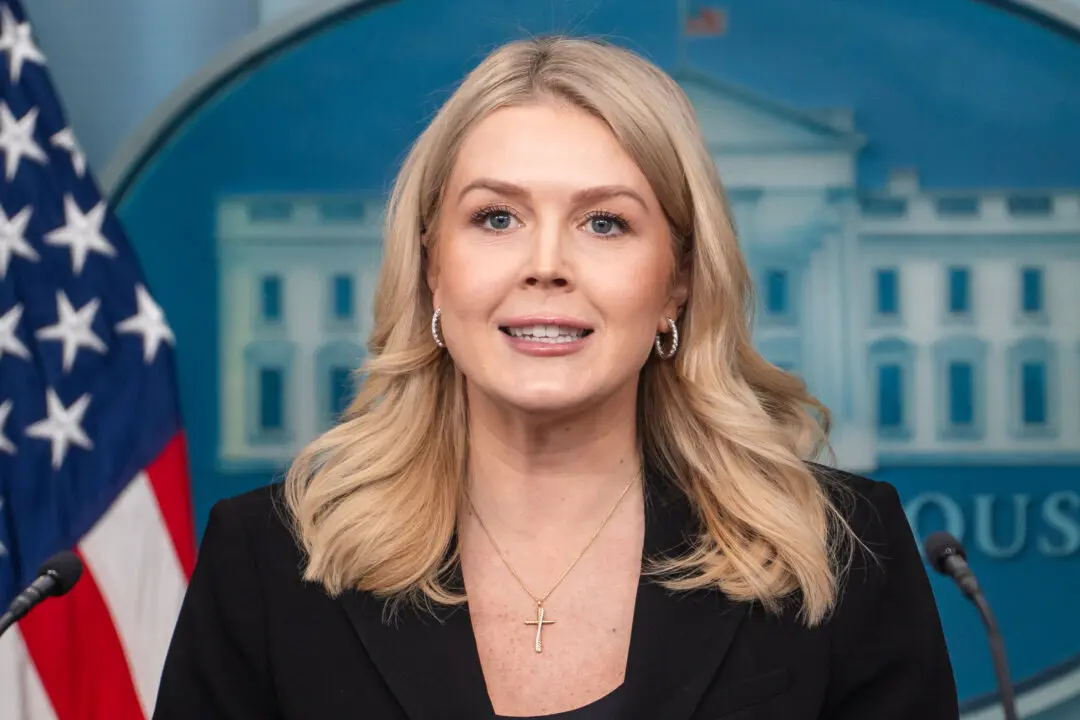 White House Press Secretary Karoline Leavitt Speaks at the White House Stakeout