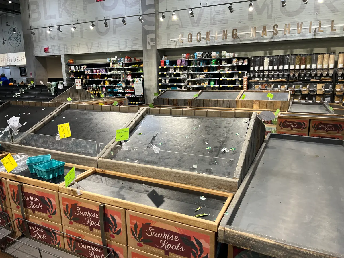 Shoppers Empty Grocery Store Shelves Ahead of Massive Winter Storm