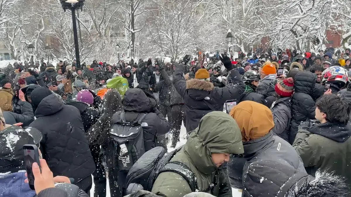 DA Drops Assault Charges Against Man Arrested for Pelting NYPD Officers in Snowball Fight