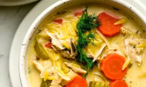 Creamy Lemon Chicken Orzo Soup