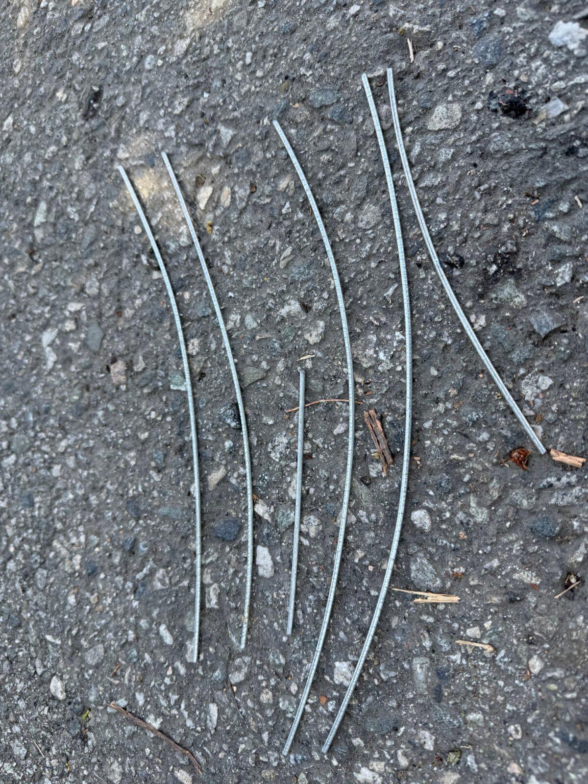 The iron rods the assailant allegedly used to attack May Zhang, <span style="font-weight: 400;">in the City of Industry, Calif., on </span>April 19, 2026. (The Epoch Times)