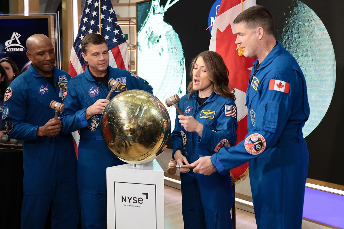 Day in Photos: Astronauts at NYSE, Strikes in Lebanon, and Nepal Demolitions