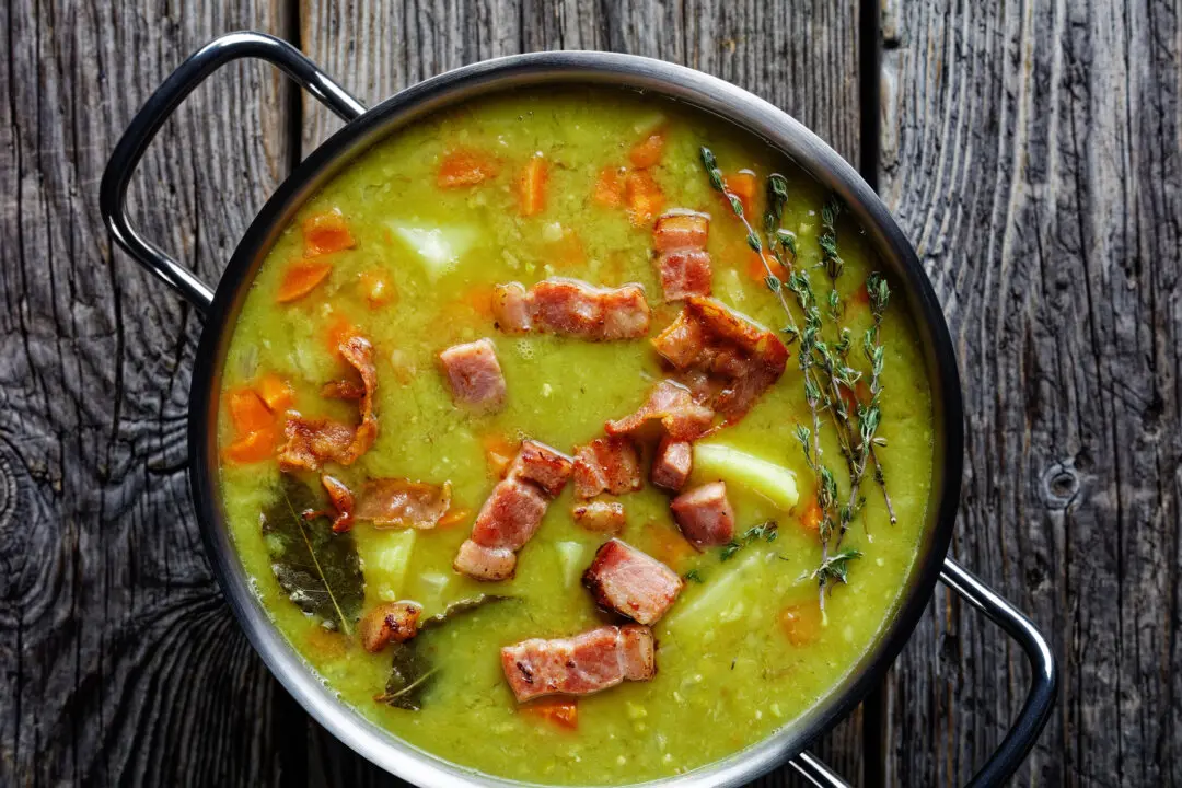 Split Pea Soup With Crispy Bacon Perfect for a Chilly Day