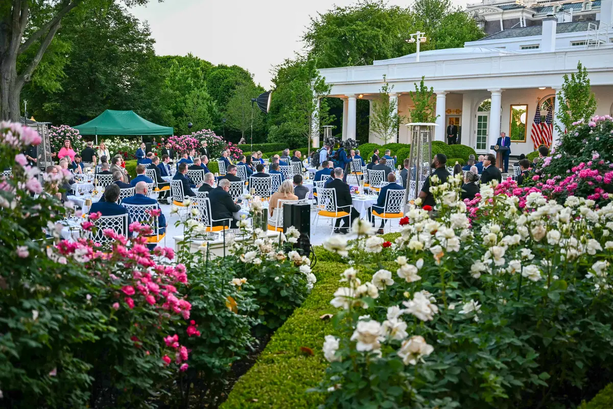 Trump Hosts Rose Garden Club Dinner for American Farmers
