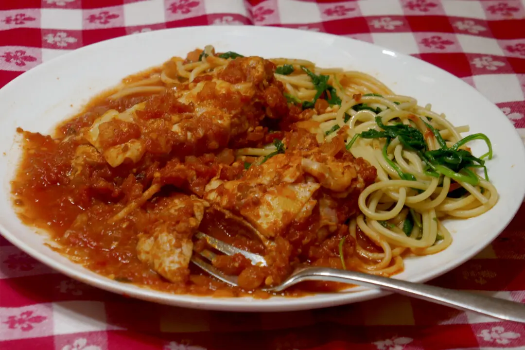 Pork Parmesan With Spaghetti and Peppery Arugula