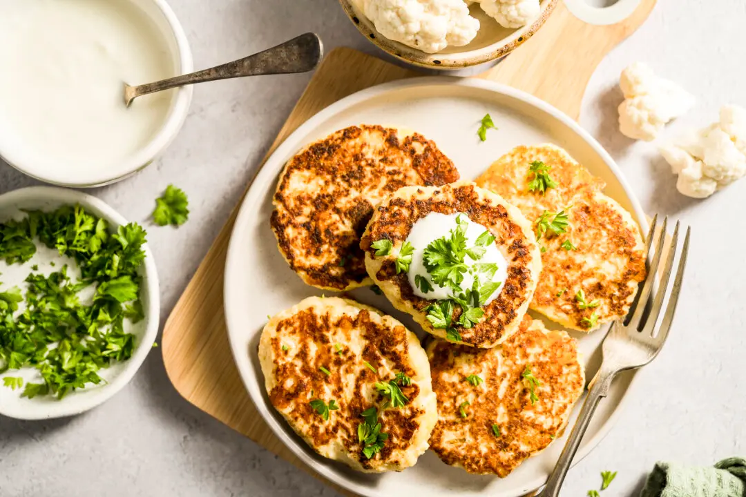 Gluten-Free Veggie Pancakes With Herbed Vegan Tzatziki