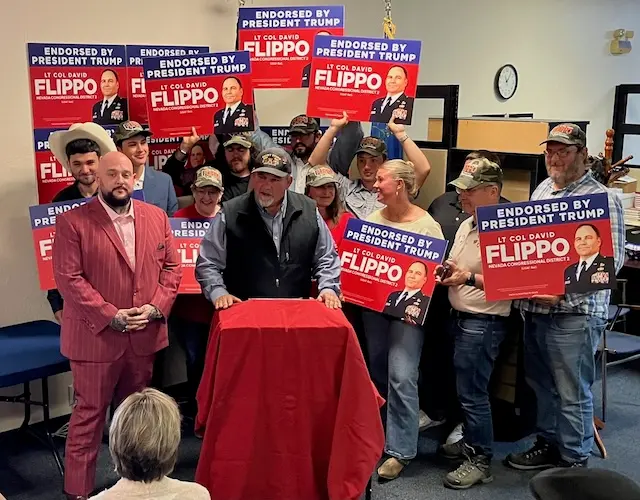 Trump-Tapped Flippo Poised to Take GOP Nod in Deep Red Nevada House Primary