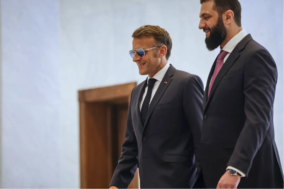 Macron Becomes First EU Head of State to Visit Syria Following Toppling of Assad
