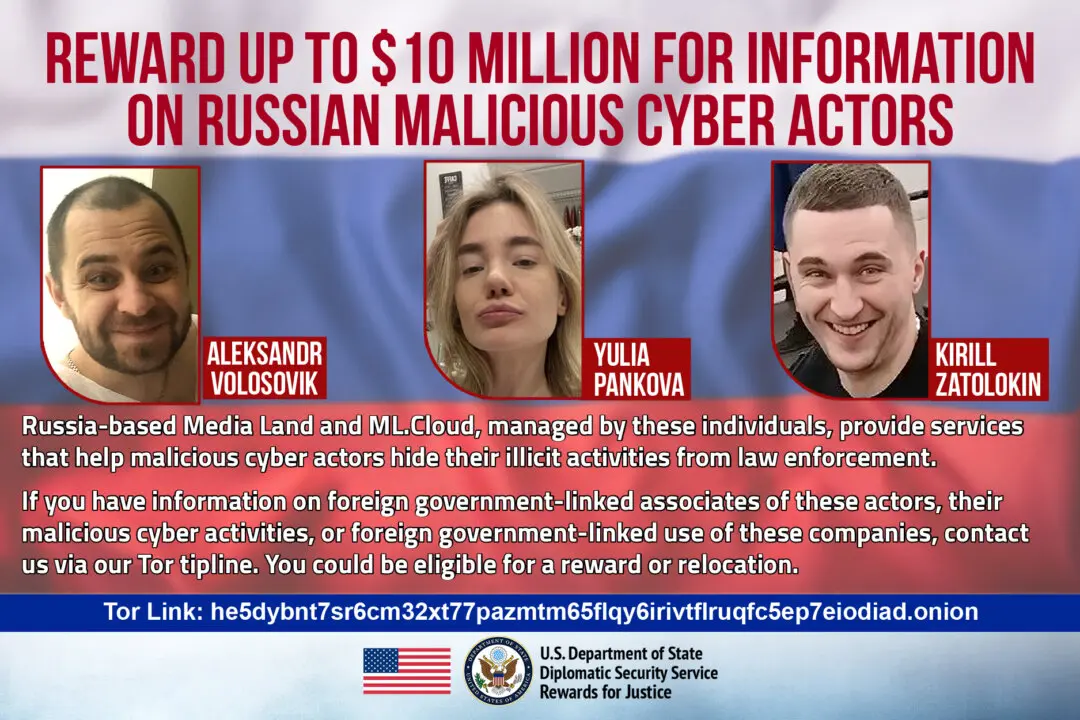US Offers $10 Million Reward for Information on Russians Indicted on Cyber Crimes Against 21 States