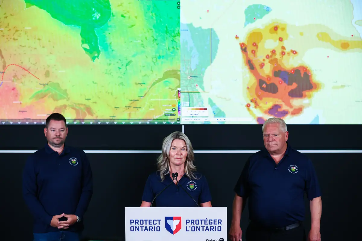 Ontario Fire Crews Fighting 190 Wildfires, Half Out of Control, Officials Say