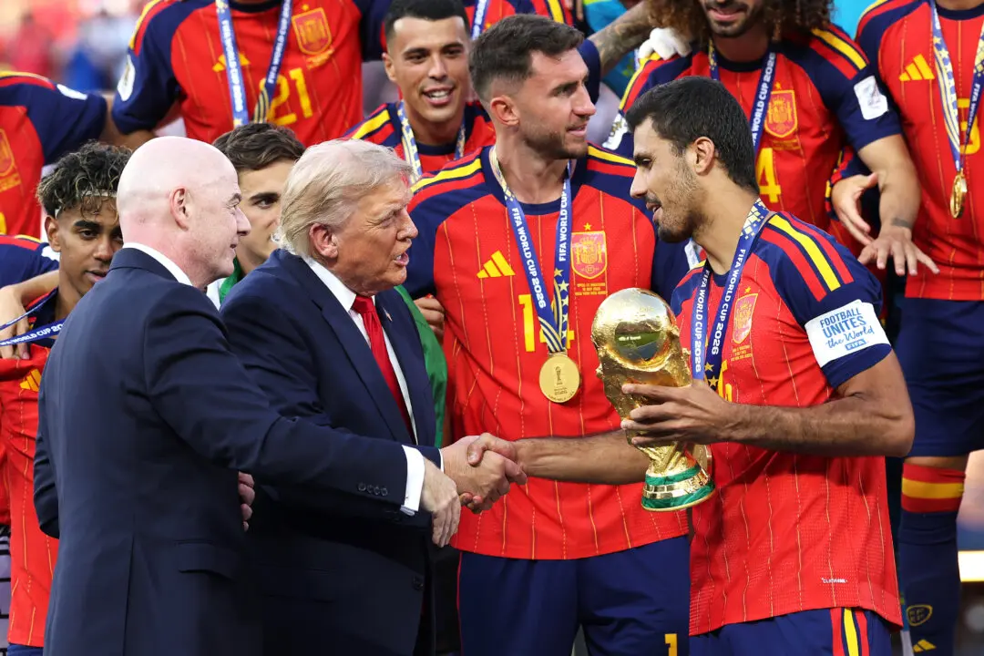 Trump Presents FIFA World Cup Trophy to Spain at World Cup Final