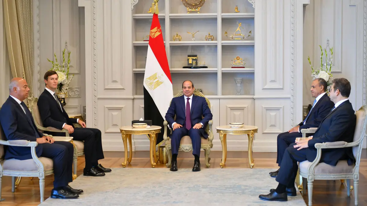 Kushner Meets Egypt’s President El-Sisi as US Pushes to Advance Gaza Peace Plan
