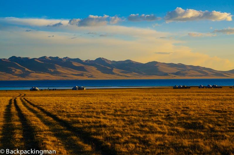 Looking down to Song Kol Lake. (Jonny Duncan, Backpacking Man)