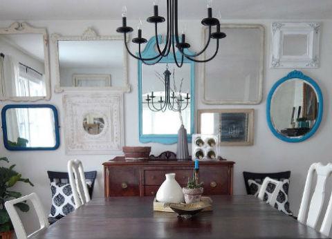 Vintage Mirror Gallery Wall via Hometalker <a title="Vintage Mirror Gallery Wall via Hometalker Number Fifty-Three" href="http://www.hometalk.com/angelanumberfiftythree" target="_blank">Number Fifty-Three </a>(Hometalk.com)