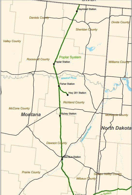 The Poplar Pipeline oil spill has leaked as much as 50,000 gallons of oil, with some of it going into the Yellowstone River in Montana. (TrueCompanies.com screenshot)
