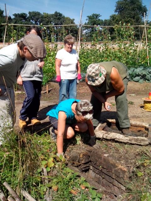 Gardeners at the Garden Angels Lab at Bedford's Park Walled Garden in October 2011.